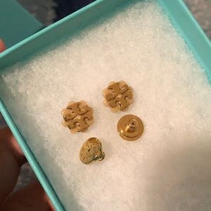 SOLD Tory Burch logo earrings